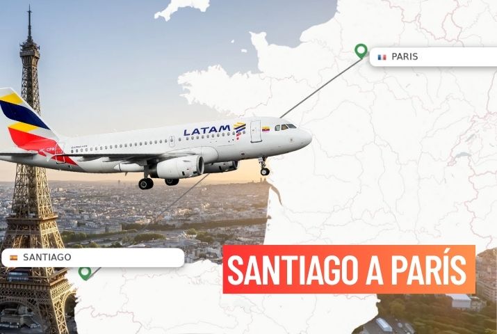 ¿Cómo puedo reservar un vuelo de LATAM Airlines de Santiago a París?
